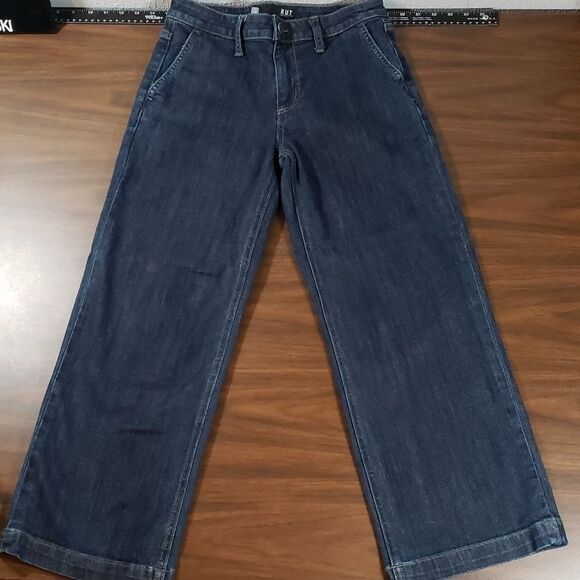 Kut From The Kloth Sophia Denim Culottes Jeans 2 Dark Wash - Picture 2 of 11